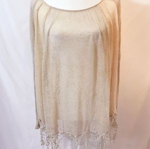 Ellison Ellison Ellison Cream Boho Top Sz Small